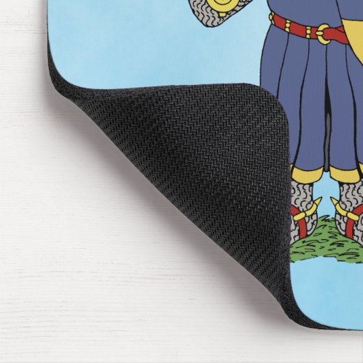 Niedliche Mittelalterliche Rittermaus Mousepad (Ecke)