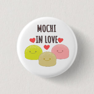 Niedliche Mochi Cartoon Zeichnungen Button