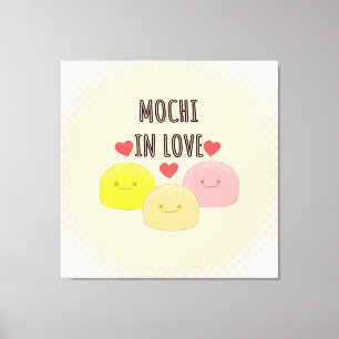 Niedliche Mochi Cartoon Zeichnungen Leinwanddruck