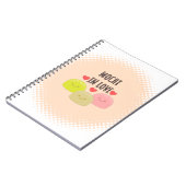 Niedliche Mochi Cartoon Zeichnungen Notizblock (Linke Seite)