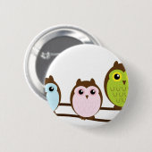 Niedliche Mod Chic Classy Destiny Owl Button (Vorne & Hinten)
