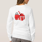 Niedliche Mode Emoji in Rot mit Shopping T-Shirt (Rückseite)