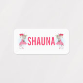 Niedliche Mode-Girl mit Mops Etiketten (Design 1)