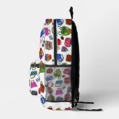 Niedliche Mode Illustriert Purpurmuster Kunstgenus Bedruckter Rucksack (Rechts)