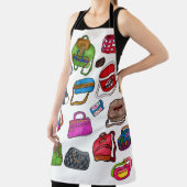 Niedliche Mode Illustriert Purpurmuster Kunstgenus Schürze (InSitu)