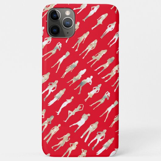 Niedliche Modedesigns aus Rot-Weiß-Silhouette Case-Mate iPhone Hülle (Rückseite)