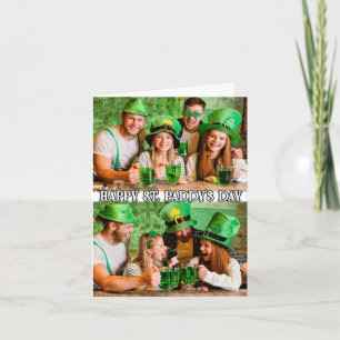 Niedliche moderne 2-Foto-Vorlage St. Paddys Feiertagskarte