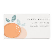 Niedliche moderne Abstrakte Orange Fruit Fett-Adre (Vorne)