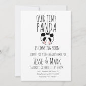 Niedliche moderne Baby Panda Baby Dusche Einladung (Vorderseite)