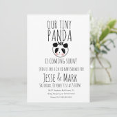 Niedliche moderne Baby Panda Baby Dusche Einladung (Stehend Vorderseite)