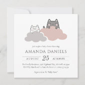 Niedliche moderne Babydusche Einladung (Vorderseite)