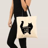 Niedliche moderne Black Cat Mama Tragetasche (Vorderseite (Produkt))