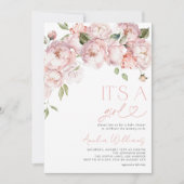 Niedliche moderne Blumenmädchen-Babydusche Einladung (Vorderseite)