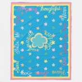 Niedliche moderne Boho Blume Warum ich Sie Liebe Fleecedecke (Vorderseite)