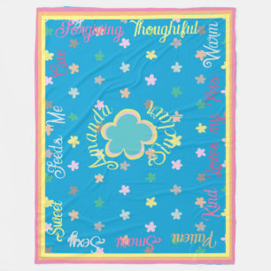 Niedliche moderne Boho Blume Warum ich Sie Liebe Fleecedecke