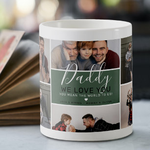 Niedliche moderne Daddy Foto Collage Geschenk Kaff Kaffeetasse