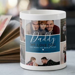 Niedliche moderne Daddy Foto Collage Geschenk Kaff Kaffeetasse
