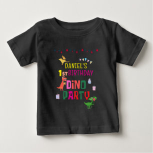 Niedliche moderne Dino Dinosaur Kid's Geburtstagsp Baby T-shirt