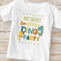 Niedliche moderne Dino Dinosaur Kid's Geburtstagsp