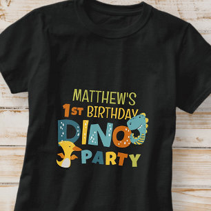 Niedliche moderne Dino Dinosaur Kid's Geburtstagsp T-Shirt