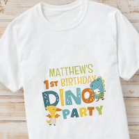Niedliche moderne Dino Dinosaur Kid's Geburtstagsp