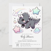 Niedliche moderne Dinosaurier Babydusche