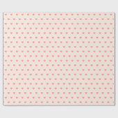 Niedliche moderne, einfache rosa Herzen auf Creme Geschenkpapier (Flach)