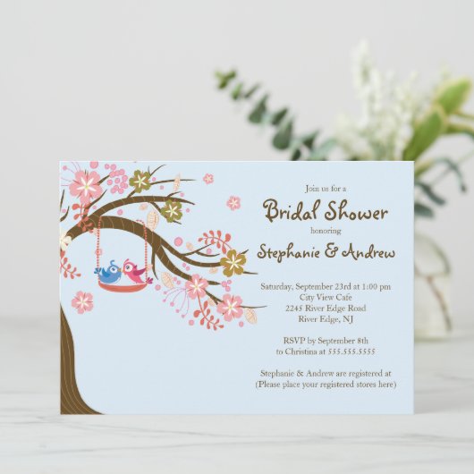 Niedliche moderne einladung (Stehend Vorderseite)