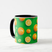 Niedliche moderne, einzigartige Citrus Frucht Art  Tasse (Vorderseite Links)