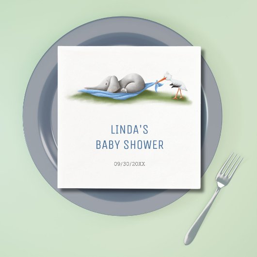 Niedliche moderne Elephant Boy Baby Dusche Serviette