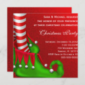 Niedliche moderne Elf-Schuh-WeihnachtsParty Einladung (Vorne/Hinten)