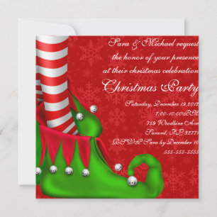 Niedliche Moderne Elf Schuhweihnacht Party Einladu Einladung