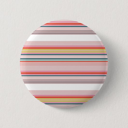 Niedliche, moderne, farbenfrohe Streifen Button (Vorderseite)
