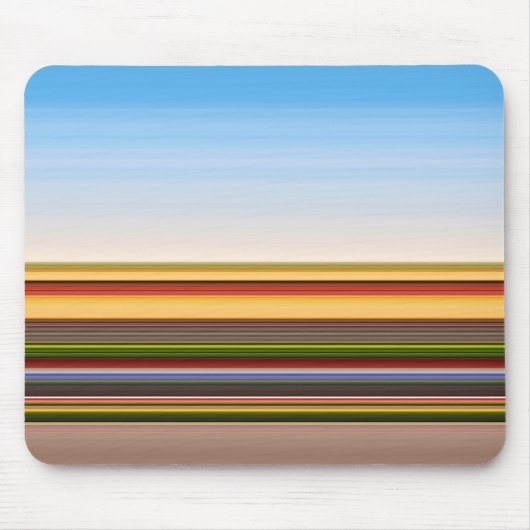 Niedliche, moderne, farbenfrohe Streifen Mousepad (Vorne)