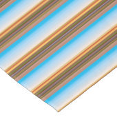 Niedliche, moderne, farbenfrohe Streifen Tischdecke (Schrägansicht)