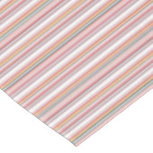 Niedliche, moderne, farbenfrohe Streifen Tischdecke (Schrägansicht)