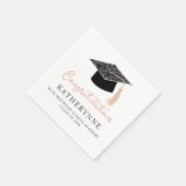 Niedliche Moderne Feminine Graduation Party Serviette (Ecke)
