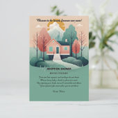 Niedliche moderne Forever Zuhause-Adoption zur För Begleitkarte (Stehend Vorderseite)