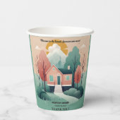 Niedliche moderne Forever Zuhause-Adoption zur För Pappbecher (Rückseite)