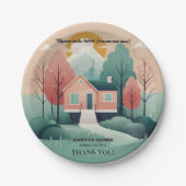 Niedliche moderne Forever Zuhause-Adoption zur För Pappteller (Vorderseite)