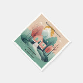 Niedliche moderne Forever Zuhause-Adoption zur För Serviette (Ecke)