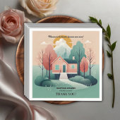 Niedliche moderne Forever Zuhause-Adoption zur För Serviette