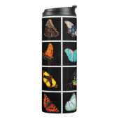 Niedliche moderne Fotografie Butterfly Black Thermosbecher (Nach links gedreht)