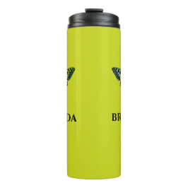 Niedliche moderne Fotografie Butterfly Green Thermosbecher