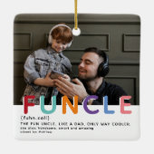 Niedliche moderne Funktionstüchtigkeit Foto Weihna Keramikornament (Rückseite)