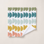 Niedliche, moderne geometrische Formen Badhandtuch Set (Waschlappen)