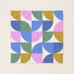 Niedliche moderne geometrische Formen Blau Lila Schal<br><div class="desc">Ein lustiges Retro Mitte des Jahrhunderts moderne geometrische Formen Muster in niedlichen Farbtönen von Blau,  Senf,  Grün und Violett.</div>
