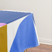 Niedliche moderne geometrische Formen Blau Lila Tischdecke (Beispiel)