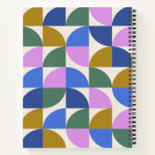 Niedliche, moderne geometrische Formen Personalisi Notizblock (Rückseite)