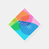 Niedliche, moderne geometrische Formen Personalisi Serviette (Ecke)